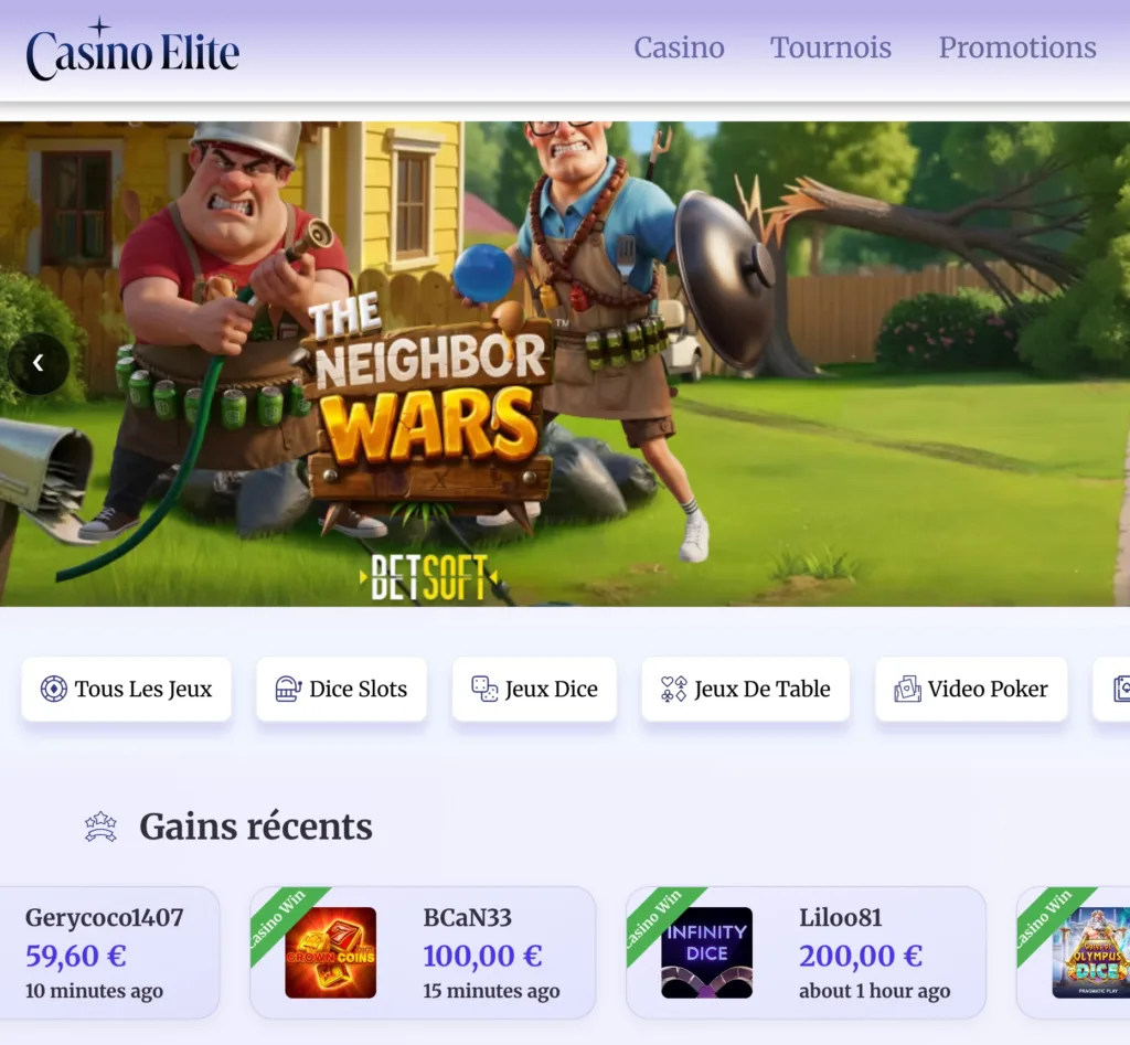 casino elite jeux en ligne
