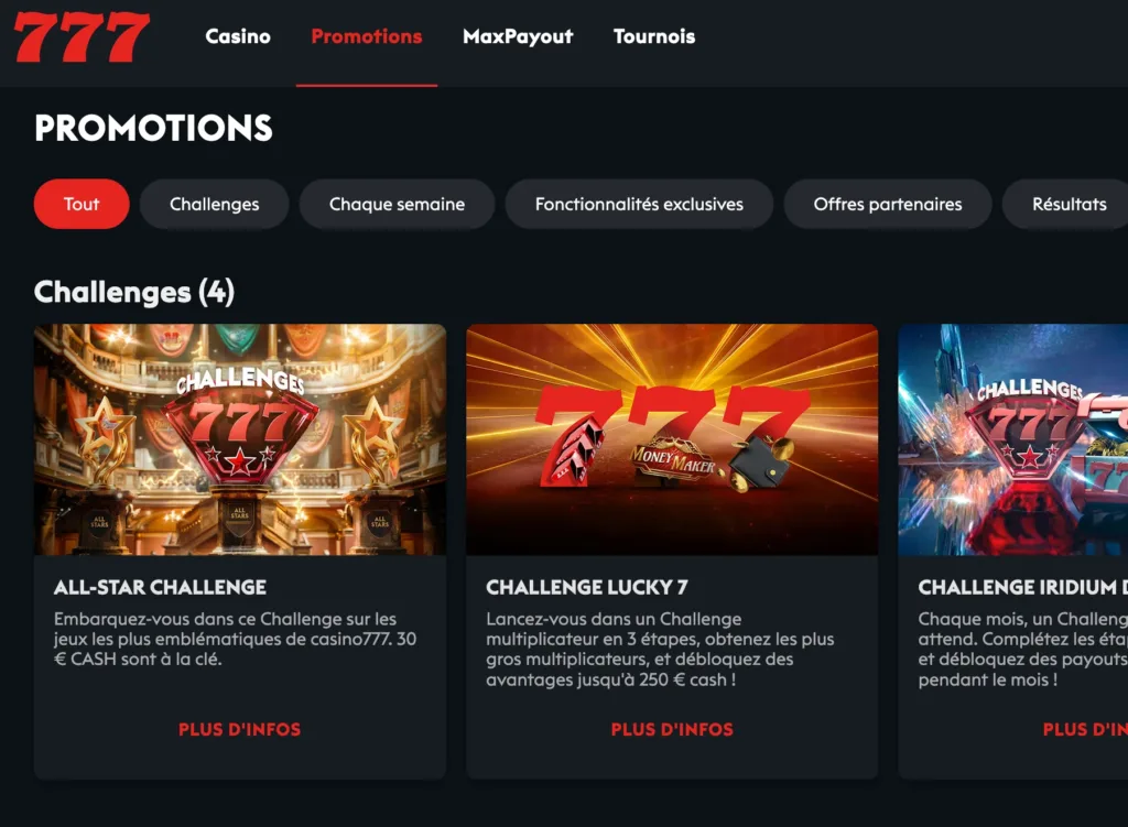 casino en ligne 777 BElgique