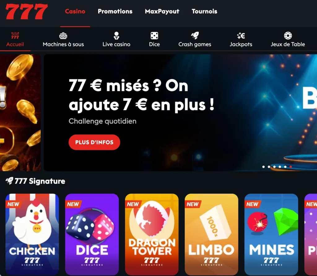 casino777 casino en ligne Belgique