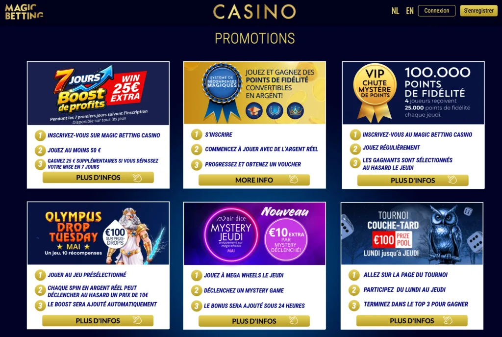 MAgic betting casino Belgique