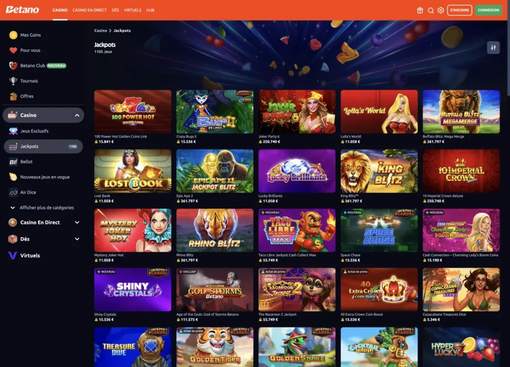 jackpots betano casino Belgique