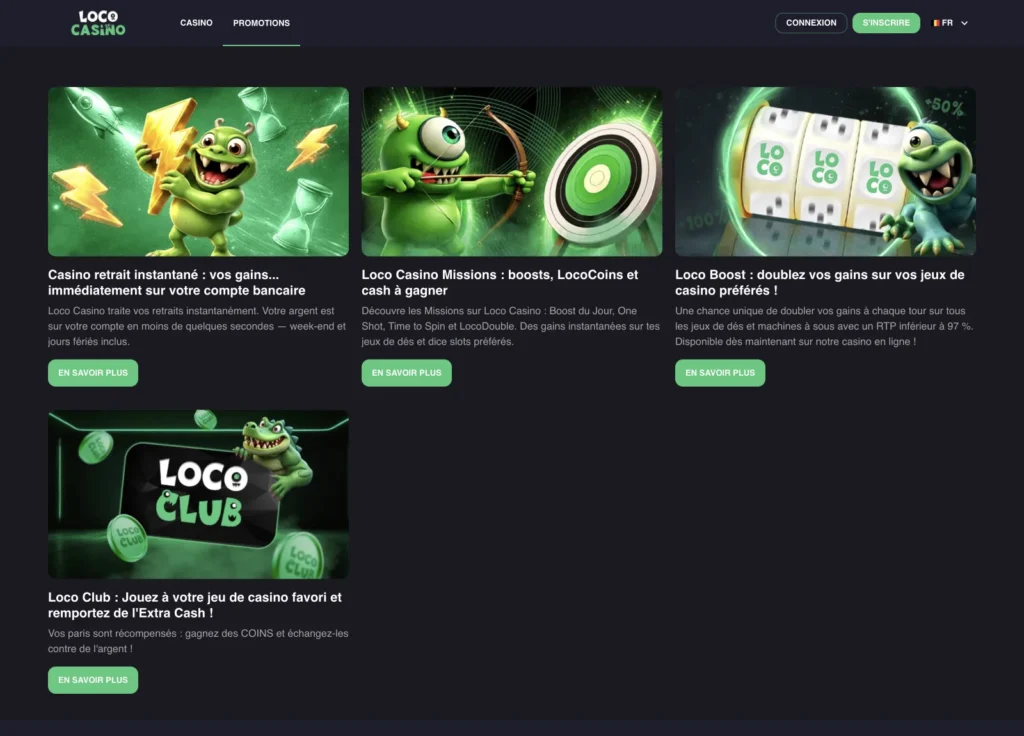 promotions loco casino Belgique