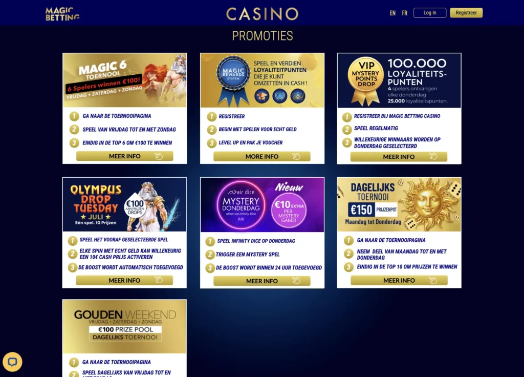 promoties magic betting casino