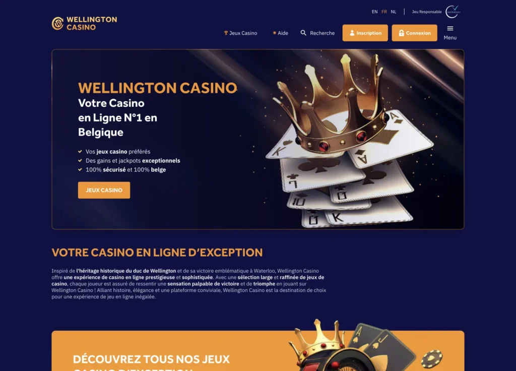 wellington casino en ligne Belgique