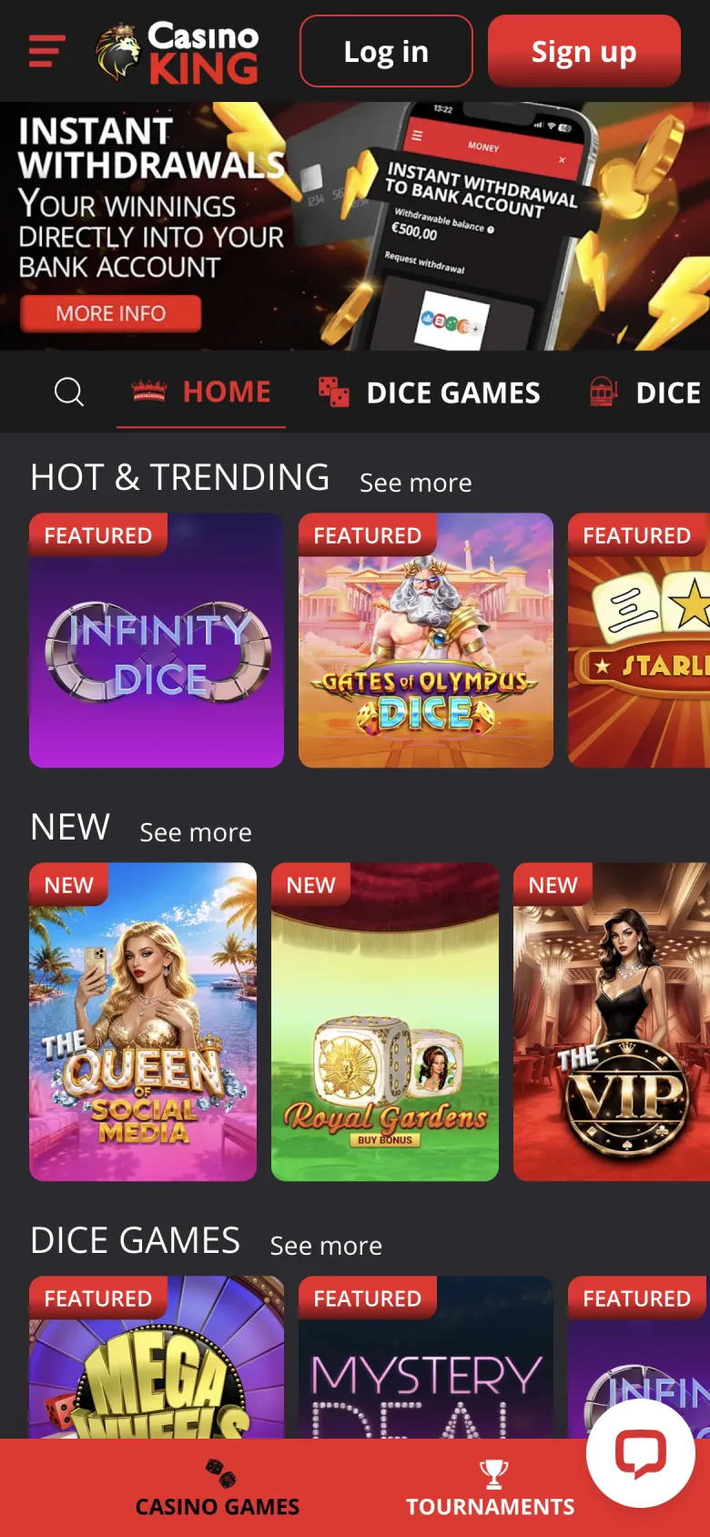 Casino King, casino en ligne