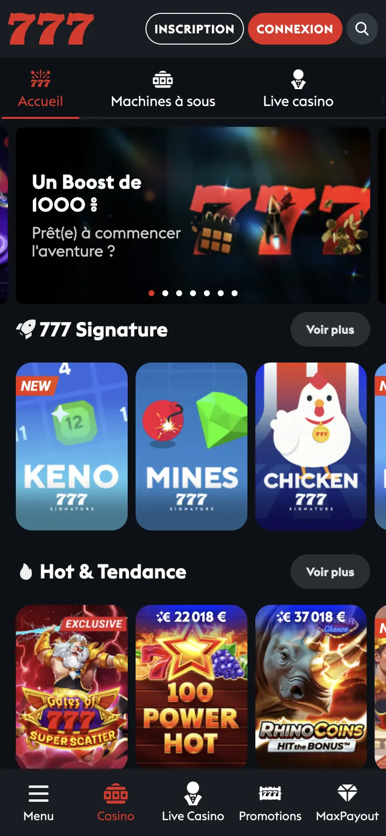 Casino en ligne Casino777